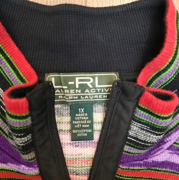 Lauren RALPH LAUREN Active Multicolor Pullover Long Sleeve Pullover - Picture 8 of 8